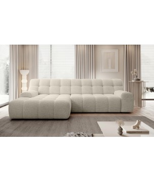 Narożnik COCOON S w układzie L z elektryczną regulacją siedziska Lewostronny w tkaninie JAGUAR 02