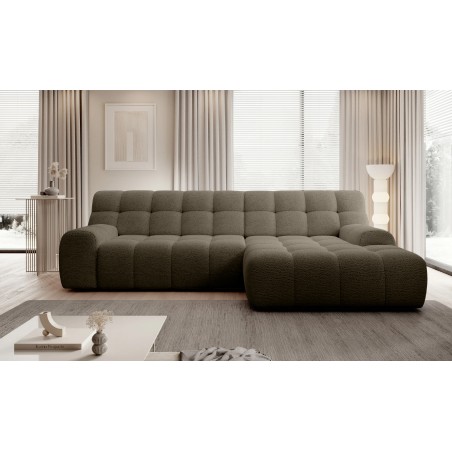 Narożnik COCOON S w układzie L z elektryczną regulacją siedziska Prawostronny w tkaninie JAGUAR 08