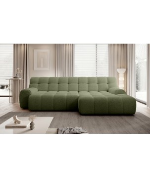 Narożnik COCOON S w układzie L z elektryczną regulacją siedziska Prawostronny w tkaninie JAGUAR 12