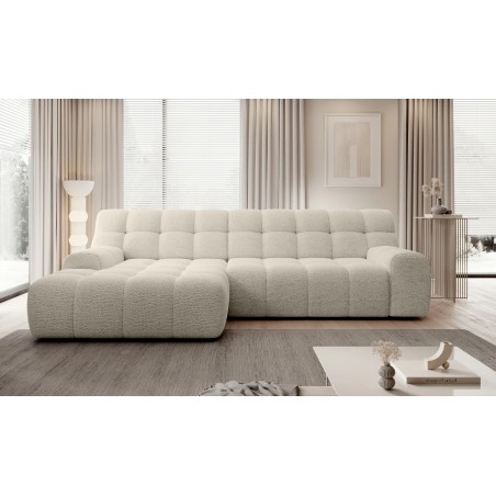 Narożnik COCOON S w układzie L z elektryczną regulacją siedziska Lewostronny w tkaninie JAGUAR 02