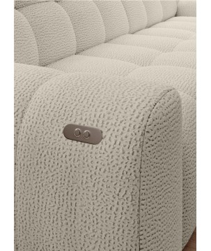 Narożnik COCOON S w układzie L z elektryczną regulacją siedziska Lewostronny w tkaninie JAGUAR 02