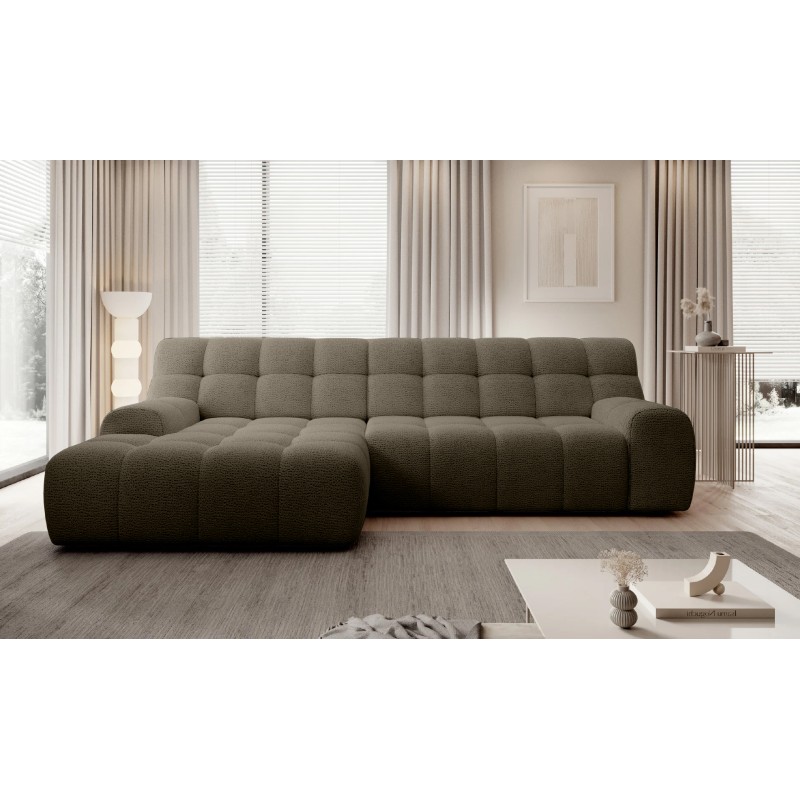 Narożnik COCOON S w układzie L z elektryczną regulacją siedziska Lewostronny w tkaninie JAGUAR 08