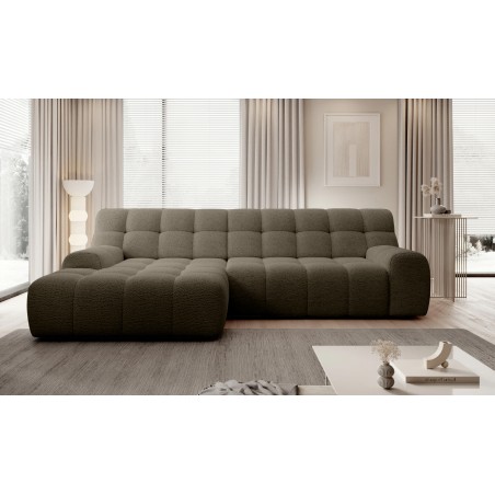 Narożnik COCOON S w układzie L z elektryczną regulacją siedziska Lewostronny w tkaninie JAGUAR 08