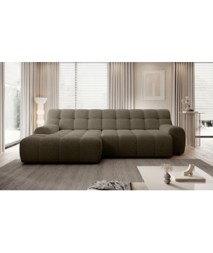 Narożnik COCOON S w układzie L z elektryczną regulacją siedziska Lewostronny w tkaninie JAGUAR 08