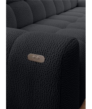 Narożnik COCOON S w układzie L z elektryczną regulacją siedziska Prawostronny w tkaninie JAGUAR 22