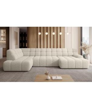 Narożnik COCOON XL w układzie U z elektryczną regulacją siedziska Lewostronny w tkaninie JAGUAR 02