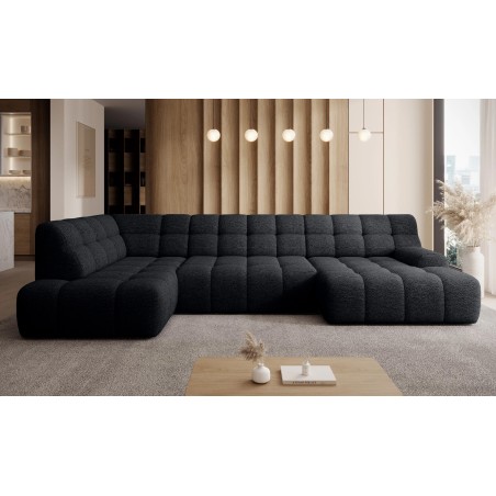 Narożnik COCOON XL w układzie U z elektryczną regulacją siedziska Lewostronny w tkaninie JAGUAR 22