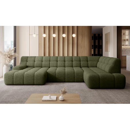 Narożnik COCOON XL w układzie U z elektryczną regulacją siedziska Prawostronny w tkaninie JAGUAR 12