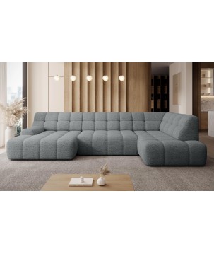 Narożnik COCOON XL w układzie U z elektryczną regulacją siedziska Prawostronny w tkaninie JAGUAR 19