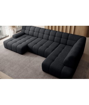 Narożnik COCOON XL w układzie U z elektryczną regulacją siedziska Prawostronny w tkaninie JAGUAR 22