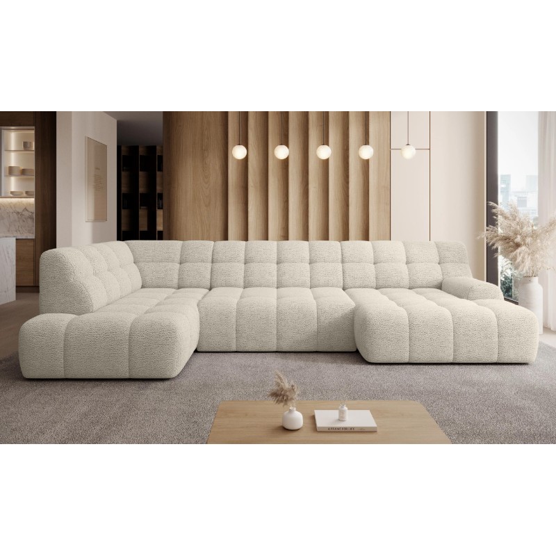 Narożnik COCOON XL w układzie U z elektryczną regulacją siedziska Lewostronny w tkaninie JAGUAR 02