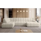 Narożnik COCOON XL w układzie U z elektryczną regulacją siedziska Lewostronny w tkaninie JAGUAR 02