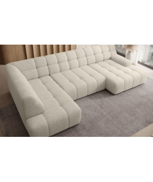 Narożnik COCOON XL w układzie U z elektryczną regulacją siedziska Lewostronny w tkaninie JAGUAR 02