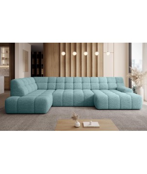 Narożnik COCOON XL w układzie U z elektryczną regulacją siedziska Lewostronny w tkaninie JAGUAR 16