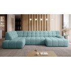 Narożnik COCOON XL w układzie U z elektryczną regulacją siedziska Lewostronny w tkaninie JAGUAR 16