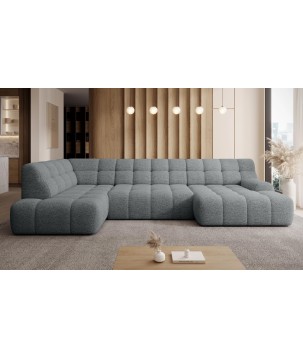 Narożnik COCOON XL w układzie U z elektryczną regulacją siedziska Lewostronny w tkaninie JAGUAR 19