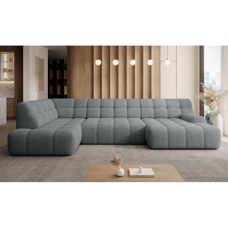 Narożnik COCOON XL w układzie U z elektryczną regulacją siedziska Lewostronny w tkaninie JAGUAR 19