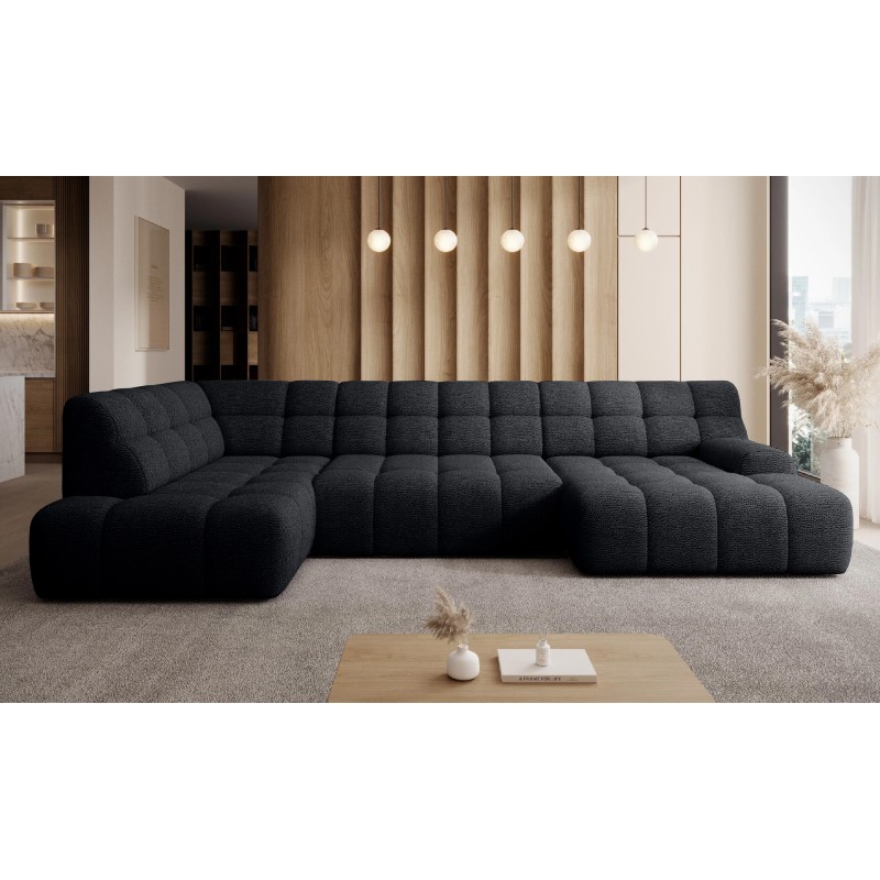 Narożnik COCOON XL w układzie U z elektryczną regulacją siedziska Lewostronny w tkaninie JAGUAR 22