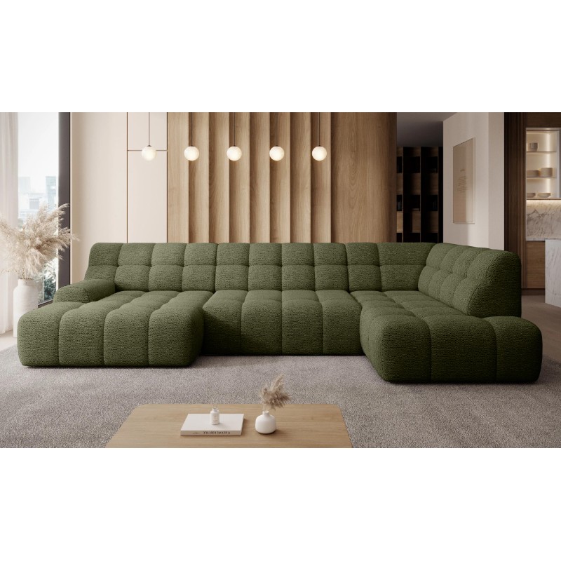 Narożnik COCOON XL w układzie U z elektryczną regulacją siedziska Prawostronny w tkaninie JAGUAR 12