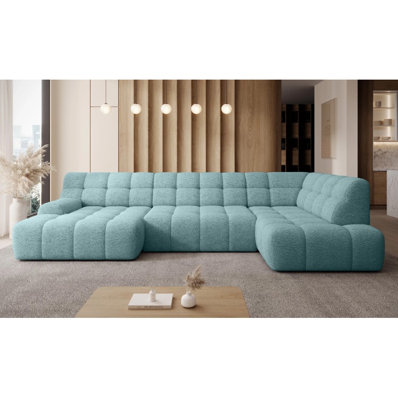 Narożnik COCOON XL w układzie U z elektryczną regulacją siedziska Prawostronny w tkaninie JAGUAR 16