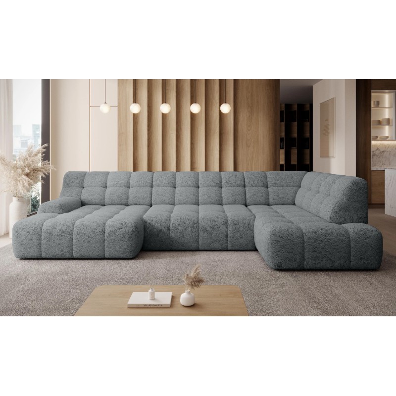 Narożnik COCOON XL w układzie U z elektryczną regulacją siedziska Prawostronny w tkaninie JAGUAR 19