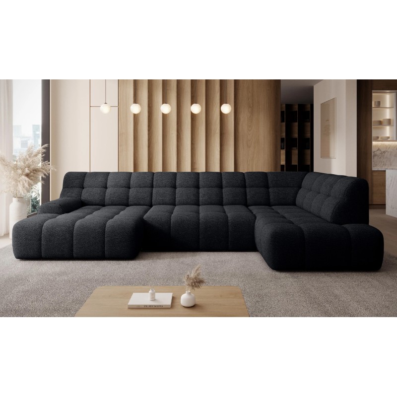 Narożnik COCOON XL w układzie U z elektryczną regulacją siedziska Prawostronny w tkaninie JAGUAR 22