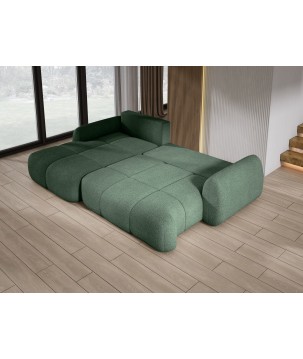 Narożnik COCO Lewostronny z funkcją spania poduszkami i pojemnikiem Now Or Never 37 DOMOHOME