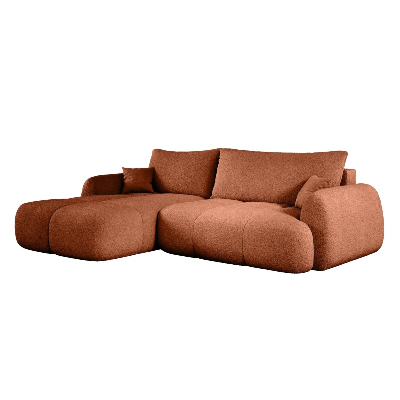 Narożnik COCO Lewostronny z funkcją spania poduszkami i pojemnikiem Now Or Never 56 DOMOHOME