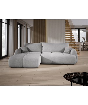 Narożnik COCO Lewostronny z funkcją spania poduszkami i pojemnikiem Now Or Never 83 DOMOHOME