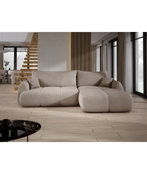 Narożnik COCO Prawostronny z funkcją spania poduszkami i pojemnikiem Now Or Never 16 DOMOHOME