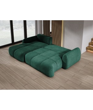 Narożnik COCO Lewostronny z funkcją spania poduszkami i pojemnikiem Cloud 39 DOMOHOME