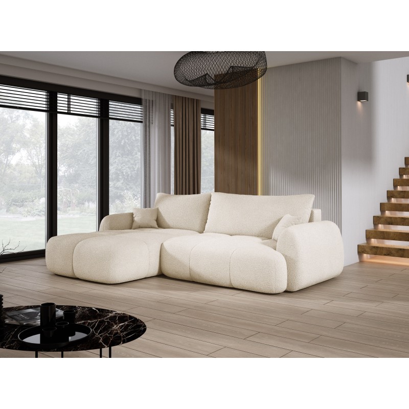 Narożnik COCO Lewostronny z funkcją spania poduszkami i pojemnikiem Now Or Never 02 DOMOHOME