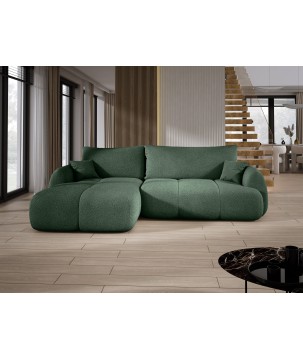 Narożnik COCO Lewostronny z funkcją spania poduszkami i pojemnikiem Now Or Never 37 DOMOHOME