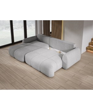 Narożnik COCO Lewostronny z funkcją spania poduszkami i pojemnikiem Now Or Never 83 DOMOHOME