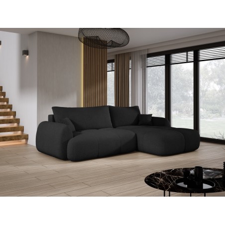 Narożnik COCO Prawostronny z funkcją spania poduszkami i pojemnikiem Now Or Never 100 DOMOHOME