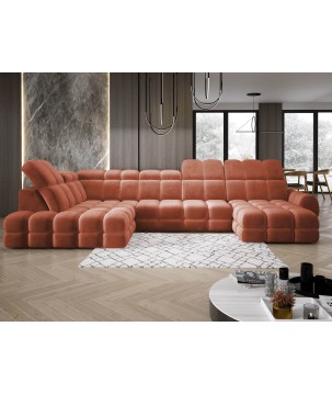 Narożnik TOLLO XL Lewostronny Elektryczna regulacja Tkanina SALVADOR 07 WERSAL