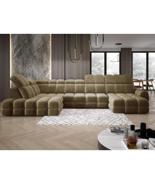 Narożnik TOLLO XL Lewostronny Elektryczna regulacja Tkanina SALVADOR 10 WERSAL