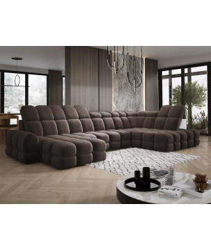 Narożnik TOLLO XL Prawostronny Elektryczna regulacja Tkanina SALVADOR 04 WERSAL