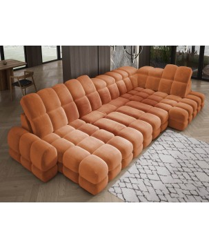 Narożnik TOLLO XL Prawostronny Elektryczna regulacja Tkanina SALVADOR 08 WERSAL