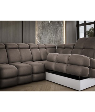 Narożnik TOLLO XL Lewostronny Elektryczna regulacja Tkanina SOLAR 28 WERSAL