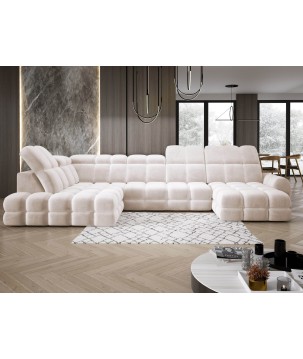 Narożnik TOLLO XL Lewostronny Elektryczna regulacja Tkanina SALVADOR 01 WERSAL