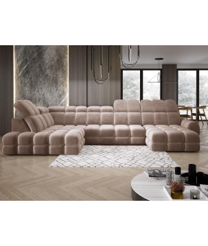 Narożnik TOLLO XL Lewostronny Elektryczna regulacja Tkanina SALVADOR 03 WERSAL