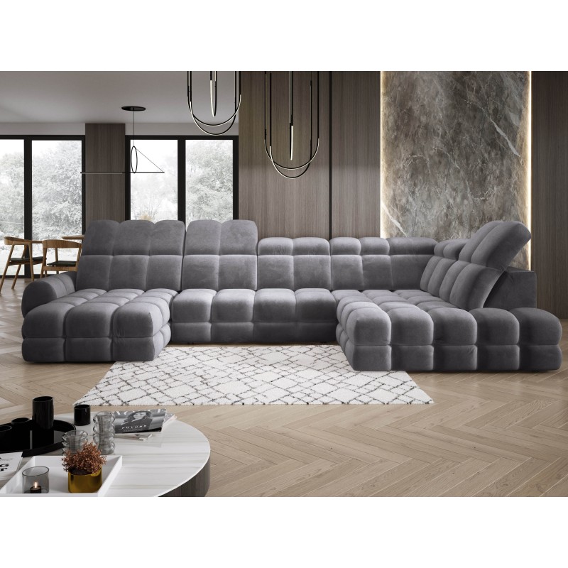 Narożnik TOLLO XL Prawostronny Elektryczna regulacja Tkanina SALVADOR 15 WERSAL