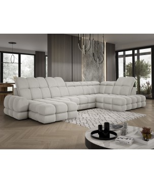 Narożnik TOLLO XL Prawostronny Elektryczna regulacja Tkanina SOLAR 03 WERSAL