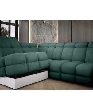 Narożnik TOLLO XL z elektryczną regulacją siedziska Lewostronny w tkaninie promocyjnej BUBBLE 12 WERSAL