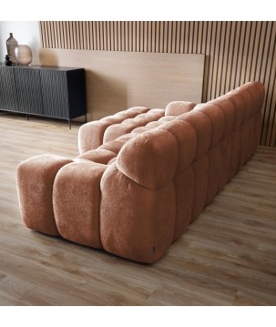 Narożnik CAMPILE L wolnostojący Lewostronny z Elektryczną Regulacją tkanina Eden 10 WERSAL