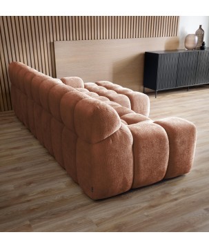 Narożnik CAMPILE L wolnostojący Prawostronny z Elektryczną Regulacją tkanina Eden 10 WERSAL