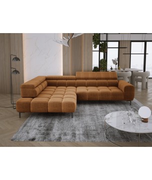 Narożnik PLAZA L Lewostronny w tkaninie EDEN 10 WERSAL