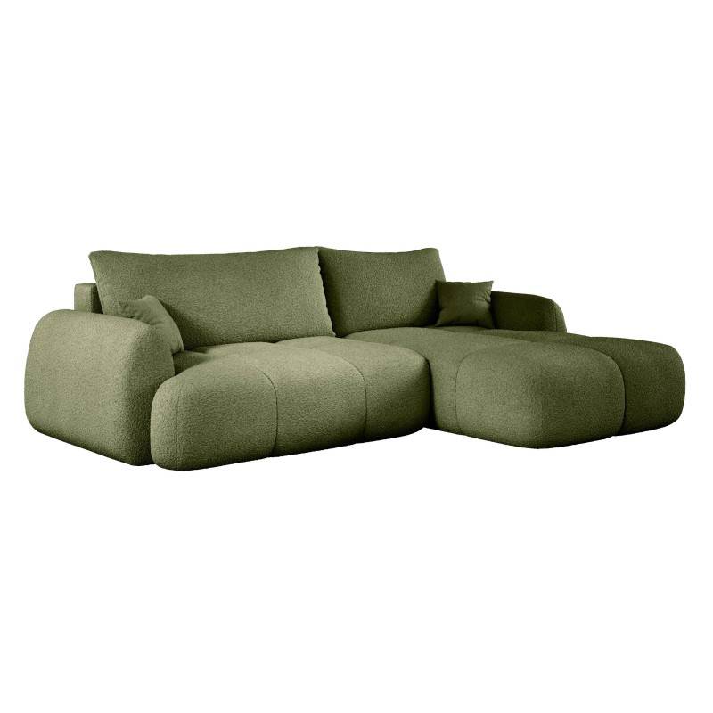 Narożnik COCO Prawostronny z funkcją spania poduszkami i pojemnikiem Now Or Never 38 DOMOHOME