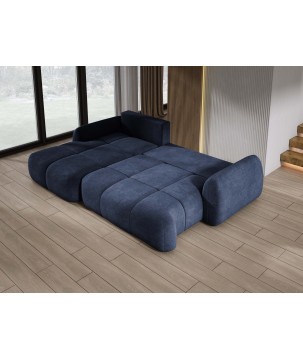 Narożnik COCO Lewostronny z funkcją spania poduszkami i pojemnikiem Cloud 79 DOMOHOME